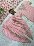 Faux Georgette With Heavy Embroidery 5mm Sequence Work With Sleeve Salwar Kameez