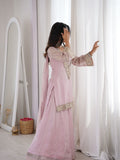 PARTY WEAR  4 PIECE REAL MIRROR AND EMBROIDERY WORKED BLOUSE-TOP, PLAZZO WITH DUPATTA