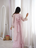 PARTY WEAR  4 PIECE REAL MIRROR AND EMBROIDERY WORKED BLOUSE-TOP, PLAZZO WITH DUPATTA