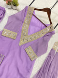PARTY WEAR  4 PIECE REAL MIRROR AND EMBROIDERY WORKED BLOUSE-TOP, PLAZZO WITH DUPATTA