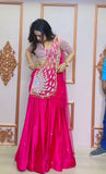 NEW DESIGNER PARTY WEAR LAHENGA SAREE WITH STITCH BLOUSE WITH EMBROIDERY WORK