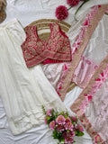 Super Hit New Designer Indo-Western Draped Saree Set