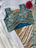 Super Hit New Designer Indo-Western Draped Saree Set