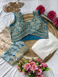 Super Hit New Designer Indo-Western Draped Saree Set