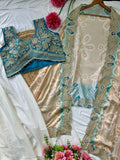 Super Hit New Designer Indo-Western Draped Saree Set