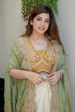 Super Hit New Designer Indo-Western Draped Saree Set