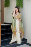 Super Hit New Designer Indo-Western Draped Saree Set