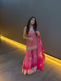 LATEST PRINTED FAUX GEORGETTE SALWAR KAMEEZ WITH MBROIDERY WORK