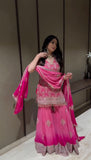 LATEST PRINTED FAUX GEORGETTE SALWAR KAMEEZ WITH MBROIDERY WORK