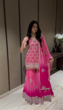 LATEST PRINTED FAUX GEORGETTE SALWAR KAMEEZ WITH MBROIDERY WORK