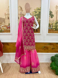 LATEST PRINTED FAUX GEORGETTE SALWAR KAMEEZ WITH MBROIDERY WORK