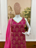 LATEST PRINTED FAUX GEORGETTE SALWAR KAMEEZ WITH MBROIDERY WORK