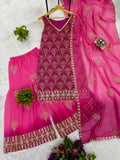 LATEST PRINTED FAUX GEORGETTE SALWAR KAMEEZ WITH MBROIDERY WORK