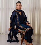 Designer Party Wear Heavy Natural Crep Silk With Moti Work  Farshi Salwar Kameez