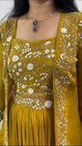 Latest Stylish Chinnon Silk Lehenga • Shrug• Blouse Set