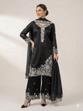DESIGNER  FRANCH CRAPE SILK  TOP PLAZZO AND  DUPATTA  SET WITH EMBROIDERY WORKED