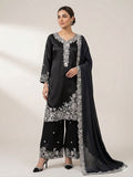 DESIGNER  FRANCH CRAPE SILK  TOP PLAZZO AND  DUPATTA  SET WITH EMBROIDERY WORKED