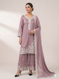 DESIGNER  FRANCH CRAPE SILK  TOP PLAZZO AND  DUPATTA  SET WITH EMBROIDERY WORKED
