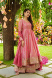 Designer Crunchy Silk Salwar Kameez With Heavy Embroidery Sequence Work