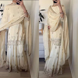 New Designer Party Wear Look Top , Sharara Plazzo and Dupatta Set