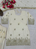 New Designer Party Wear Look Top , Sharara Plazzo and Dupatta Set