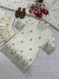 New Designer Party Wear Look Top , Sharara Plazzo and Dupatta Set
