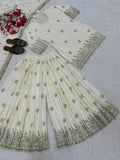 New Designer Party Wear Look Top , Sharara Plazzo and Dupatta Set
