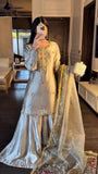 Latest Heavy Japan Satin Silk Designer Plazoo Set