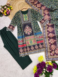 Latest Designer Salwar Kameez Elegant Digital Print Set With Real Mirror Work