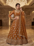 Designer Heavy Faux Georgette Real Mirror Sequins And Embroidered Work Lehenga Choli