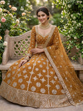 Designer Heavy Faux Georgette Real Mirror Sequins And Embroidered Work Lehenga Choli