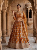 Designer Heavy Faux Georgette Real Mirror Sequins And Embroidered Work Lehenga Choli
