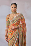 Bollywood Diva Madhuri Dixit Inspired Bollywood Replica Real Mirror Work Saree