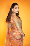 Bollywood Diva Madhuri Dixit Inspired Bollywood Replica Real Mirror Work Saree