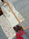 New Designer Party Wear Look Pure Glass Satin Top & Farshi Palazzo With Dupatta set