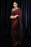 Premium Kasturi Silk Georgette Embellished With Beautiful Fancy Dori Zari & Sequins Work SAREE