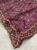 Premium Kasturi Silk Georgette Embellished With Beautiful Fancy Dori Zari & Sequins Work SAREE
