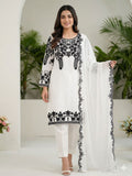 Latest Faux Georgette Embroidery And Sequence Work Top Pant With Dupatta