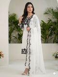 Latest Faux Georgette Embroidery And Sequence Work Top Pant With Dupatta