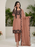 Latest Faux Georgette Embroidery And Sequence Work Top Pant With Dupatta