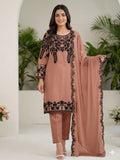 Latest Faux Georgette Embroidery And Sequence Work Top Pant With Dupatta