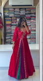 Faux Georgette with Designer Embellishment Embroidery work Beautiful Gown