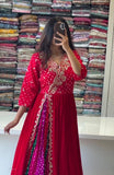 Faux Georgette with Designer Embellishment Embroidery work Beautiful Gown