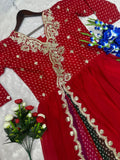 Faux Georgette with Designer Embellishment Embroidery work Beautiful Gown