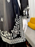 Heavy Natural Crep with Intricate Thread with Sequence work