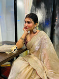 Designer Soft Jimmy Chu Silk Saree With Sequance and Zari Embroidery Work