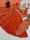 Fendy silk with Soft Micro Cotton Lining & Thread with Sequence work Salwar Kameez