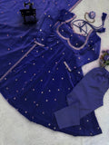 Fendy silk with Soft Micro Cotton Lining & Thread with Sequence work Salwar Kameez