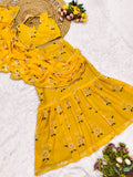Beatiful Lahenga Saree With Soft Georgette And Digital Print