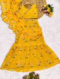 Beatiful Lahenga Saree With Soft Georgette And Digital Print